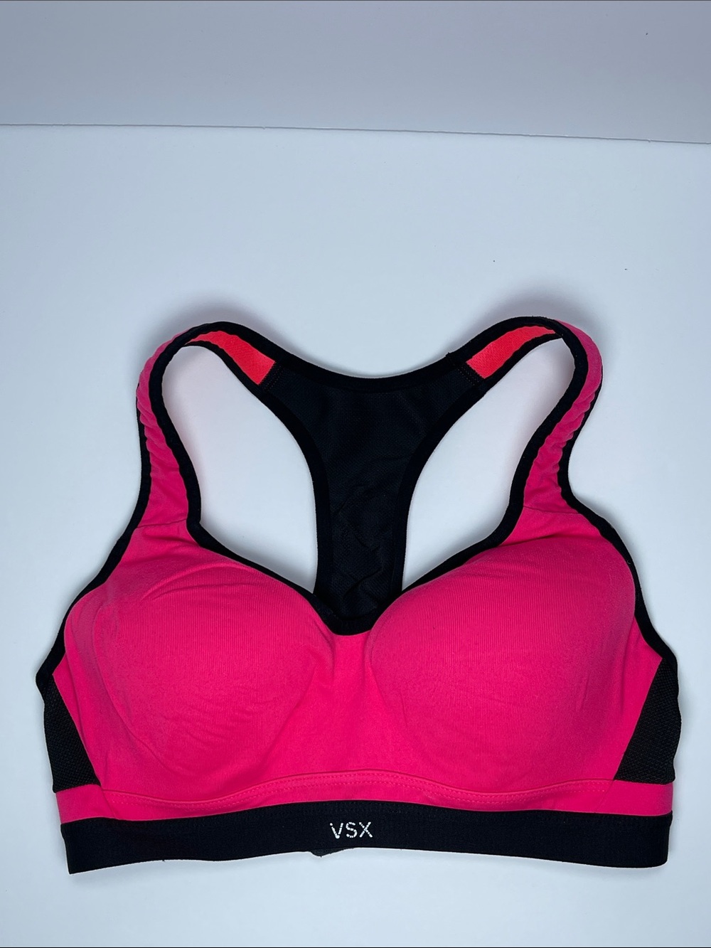 VSX Hot Pink and Black Racerback High-Support Underwire Sports Bra